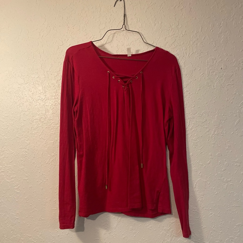 Red long sleeve shirt